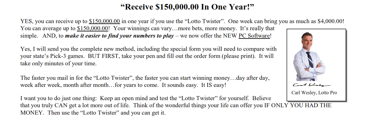 Carl Wesley, Lotto Pro
